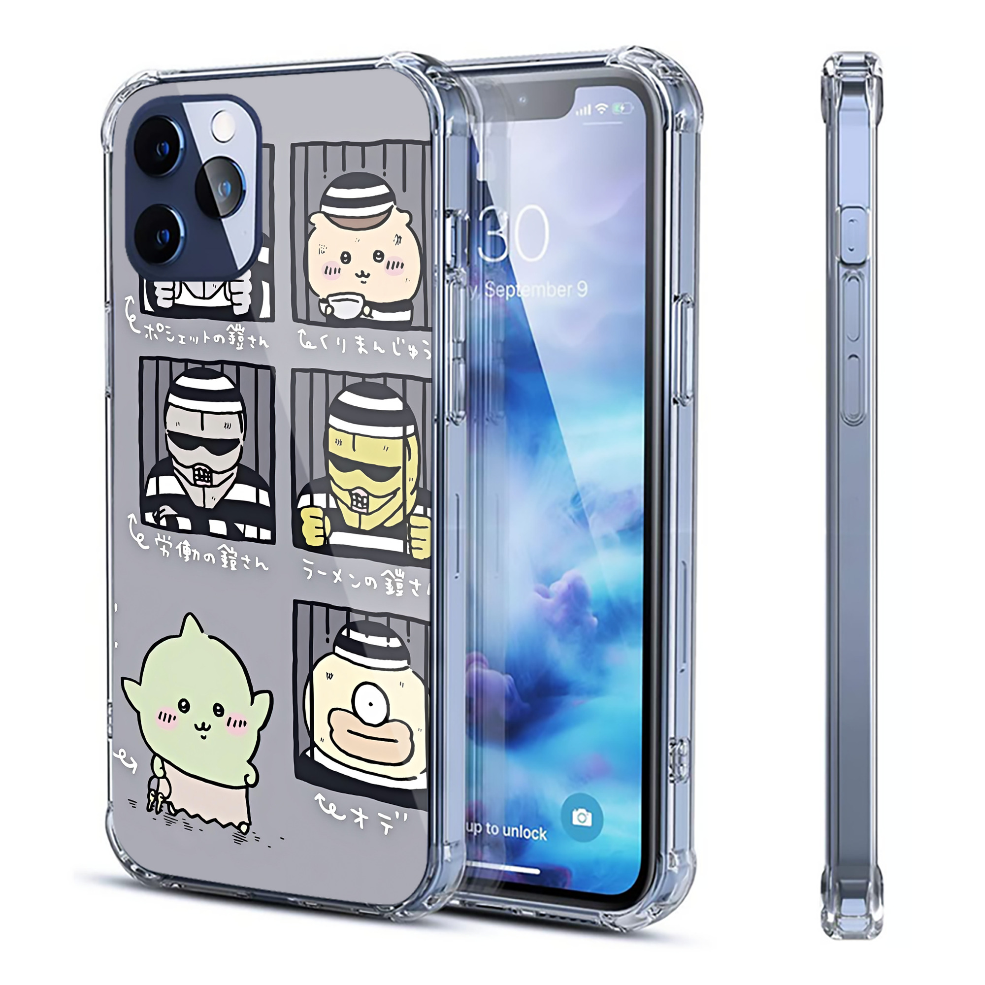 （画像用） ちいかわ Chii-kawa 【iPhone 12シリーズ対応】透明スマホケース（クリアソフトケース）